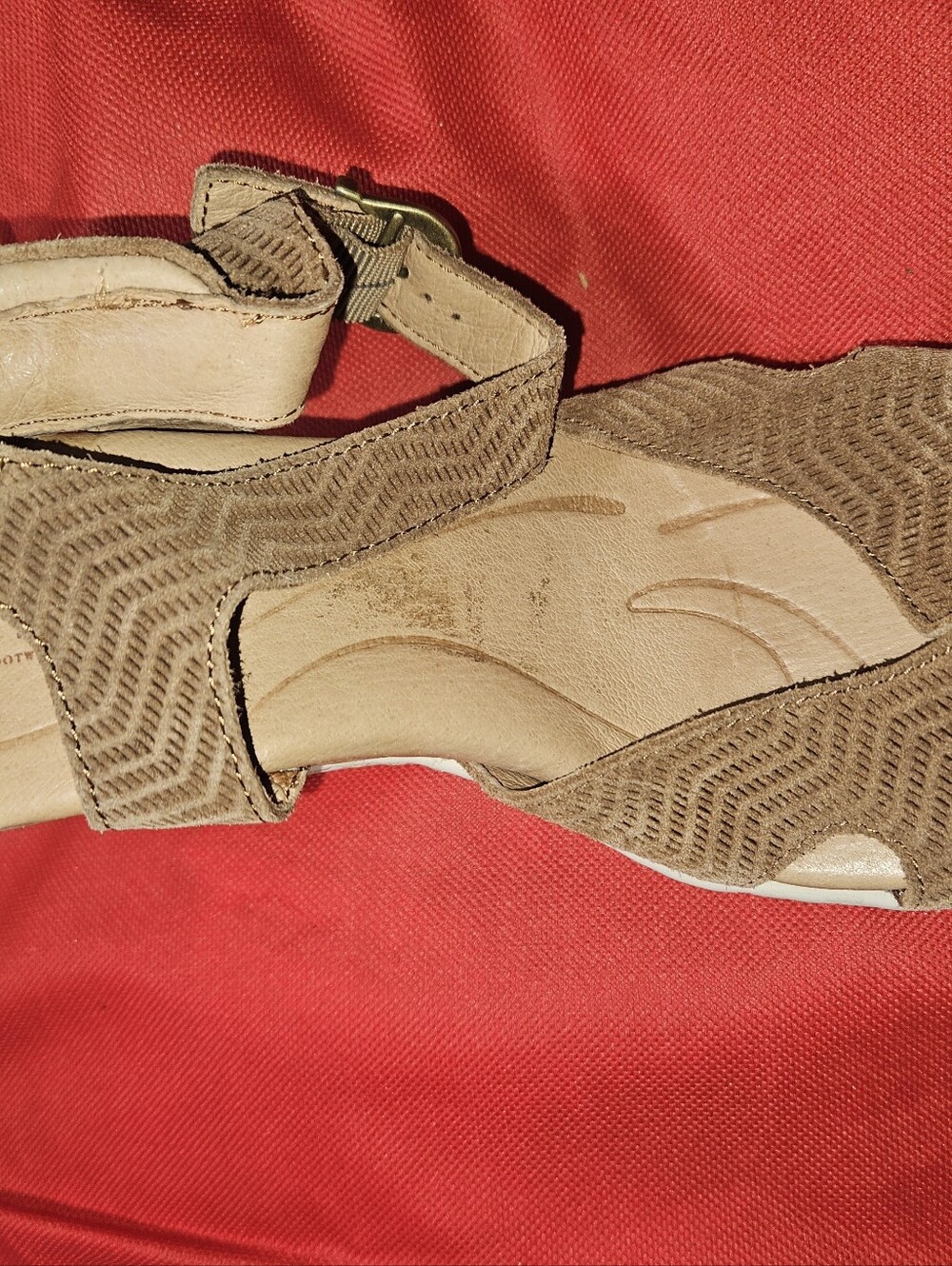 Born Tan Suede Wedge Sandals - Picture 5 of 6